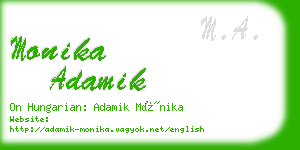 monika adamik business card